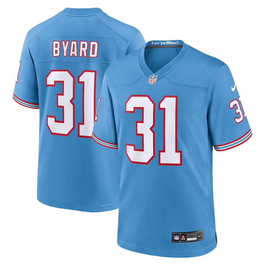 Men Tennessee Titans #31 Kevin Byard Nike Light Blue Oilers Throwback Alternate Game Player NFL Jersey